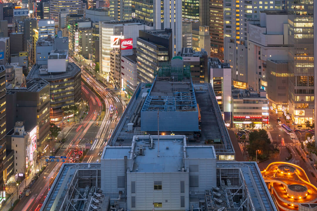 大阪駅前第3ビルから撮影した夜景