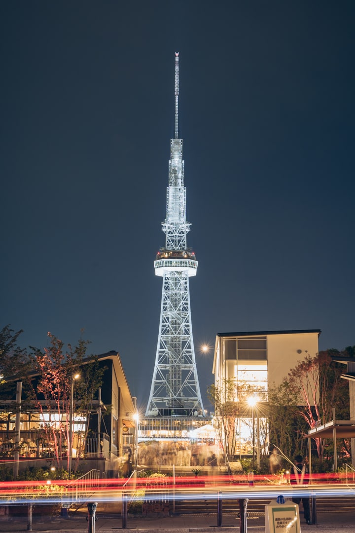 久屋大通公園アーバンリゾートゾーンから撮影した名古屋テレビ塔