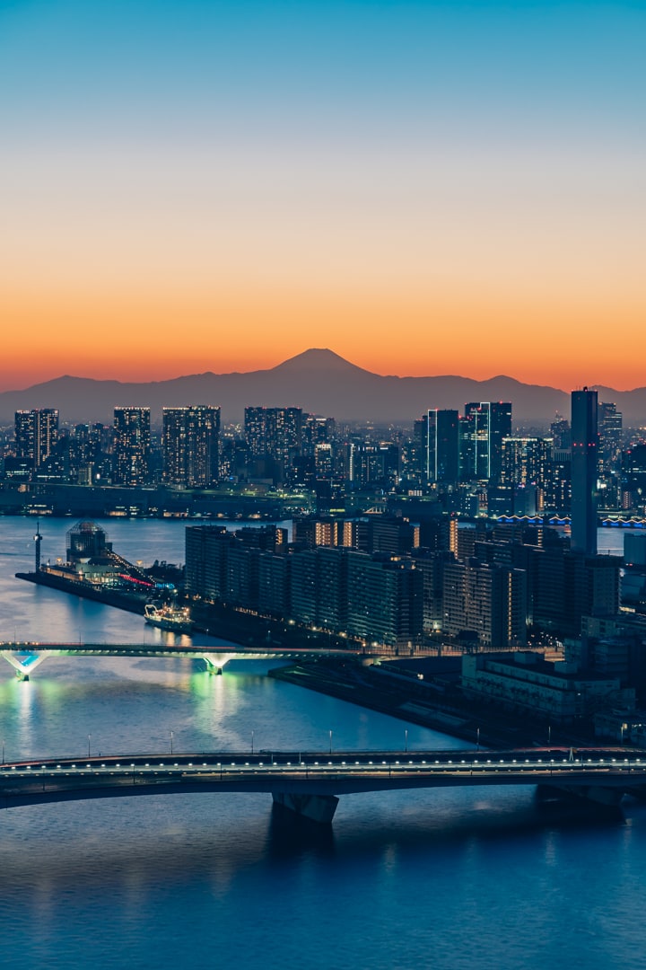 三井ガーデンホテル豊洲プレミアから撮影した富士山