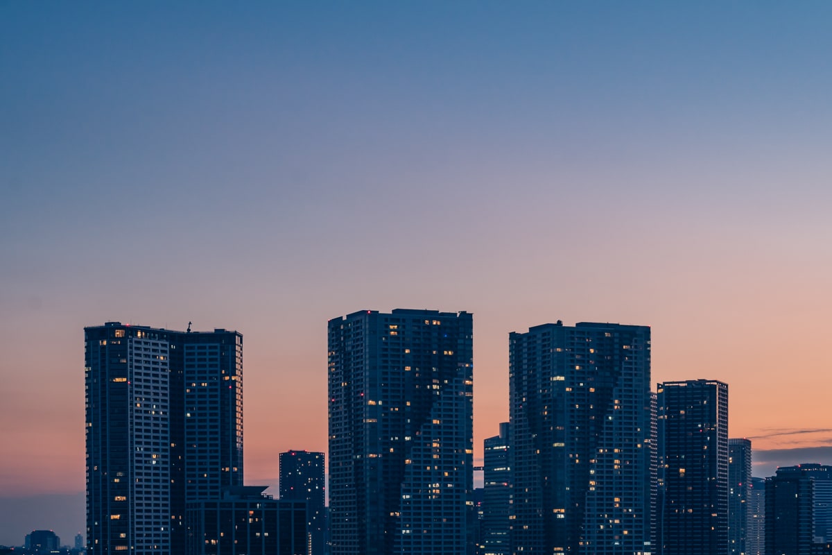 インターコンチネンタル東京ベイから眺める明け方の光景