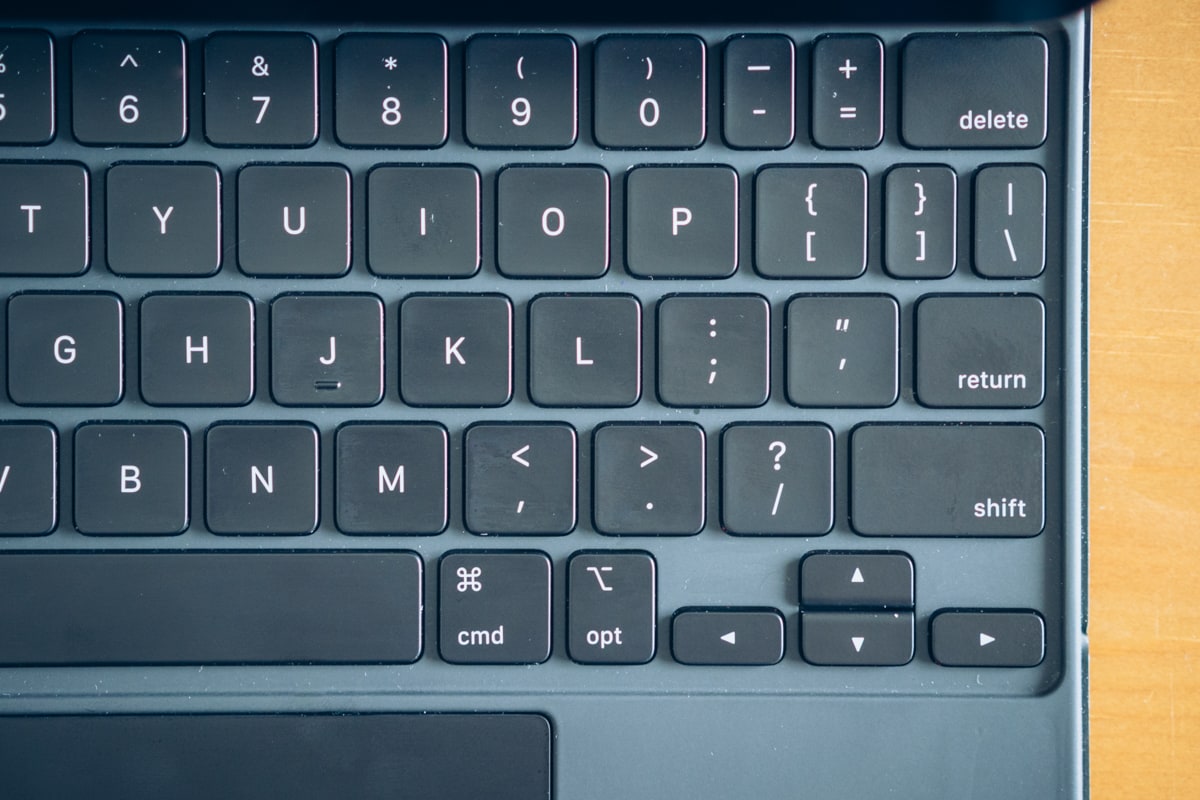 Magic Keyboardのキーを撮影した写真